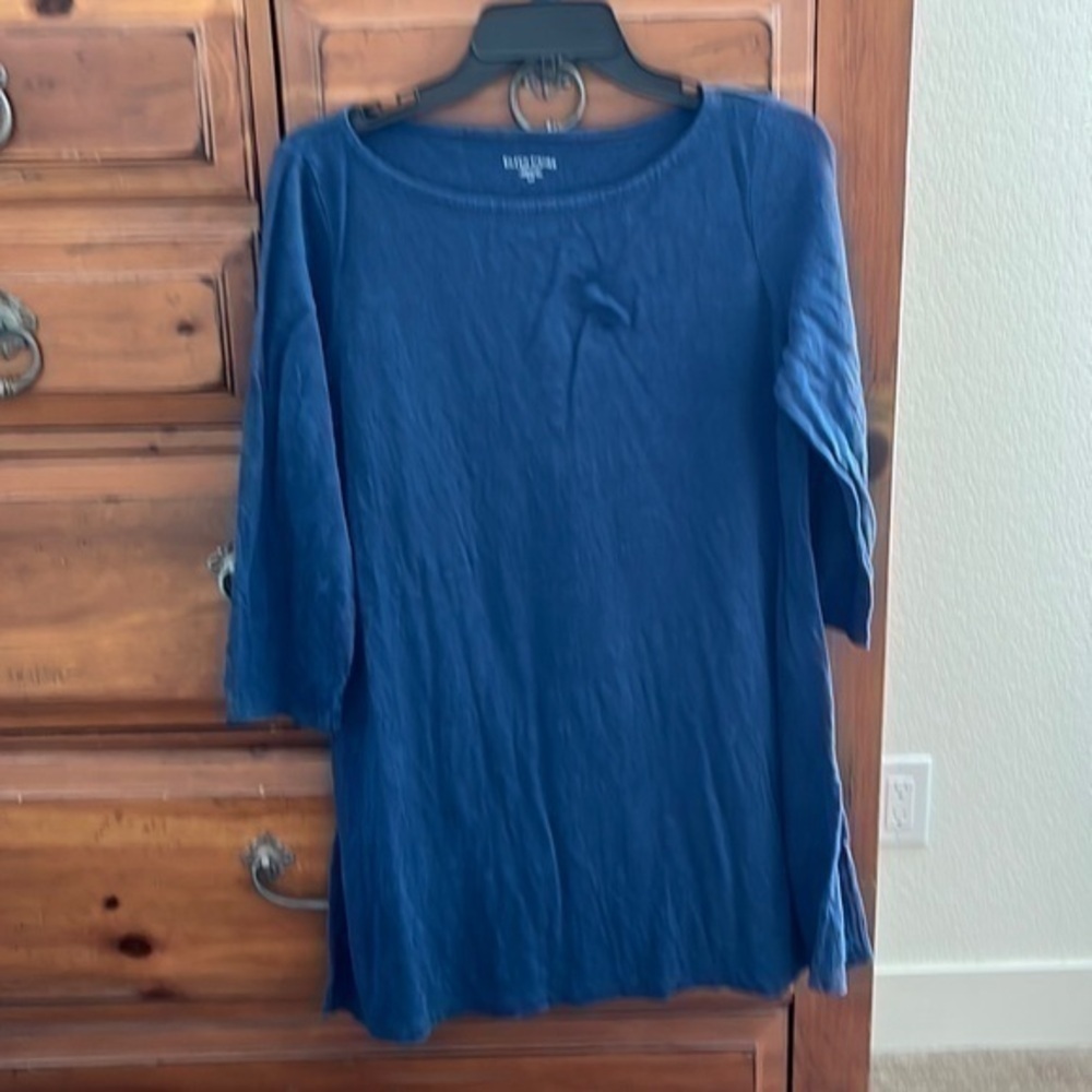 Eileen Fisher Deep Blue Scoop-Neck Tunic